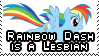 rainbow dash is a lesbian