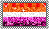 glittery lesbian flag stamp